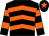 Black & orange chevrons, hooped sleeves, orange star on cap (C R E A M Syndicate)