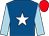 ROYAL BLUE, WHITE star, LIGHT BLUE sleeves, RED cap (Mr H Burns)