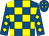 Royal blue and yellow check, diamonds on sleeves and cap (Mr G Hitchins)