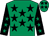 Emerald green, black stars, black sleeves, emerald green stars, emerald green cap, black stars (Pretty Boys Syndicate)