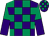 Purple & emerald green check, halved sleeves, check cap (Liam Kerrigan)