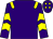 Purple, yellow epaulettes, yellow chevrons on sleeves, purple cap, yellow diamonds (The Long Wait Partnership)