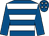 Royal blue & white hoops, royal blue sleeves, white stars on cap (One More Go Syndicate)