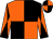 Orange and black (quartered), diabolo on sleeves, black and orange quartered cap (Sir P Austin)