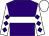 Purple, white hoop, white sleeves, purple diamonds, white cap (The Time Enough Stud Partnership)