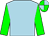 Light blue, green sleeves, quartered cap (Sir Chips Keswick)