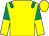 Yellow, emerald green epaulettes, halved sleeves, yellow cap (L P McCormack)