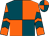 Teal and orange quarters, teal chevrons on orange sleeves (Lady Smith Stable, Llc)