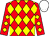 Red and yellow diamonds, white cap (Mr Chris Harriman)