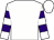White, purple hooped sleeves (Kingmaker Racedays & Partner)