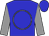 Blue, grey circle, grey sleeves (Jc Thoroughbreds)