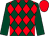 Dark green & red diamonds, dark green sleeves, red cap (Mrs John Lyttle & Charles Lyttle)