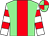 Light green, red stripe, white and red hooped sleeves, light green and red quartered cap (Mr P & Mrs K E Malcolm)