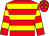 Red, yellow hoops and stars on cap (Mrs Joanne Coleman)