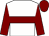 White, maroon hoop, sleeves and cap (Mr L Fell)