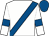 White, royal blue sash, armlets and cap (The Aldaniti Partnership)