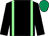 Black, light green braces, emerald green cap (A Rasquier)