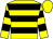 Yellow, black hoops, yellow cap (Haras du Mezeray S A)