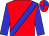 red, blue sash, blue sleeves, red and blue quartered cap (Ecurie Franck Nivard)