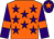 Orange, purple stars, purple sleeves, orange armlets and star on purple cap (The Dttw Partnership)