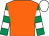 Orange, emerald green and white hooped sleeves, white cap (M Albon, J A Provan & C E Stedman)