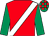 Red, white sash, emerald green sleeves, emerald green and red check cap (Mr N W Lake)