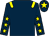 Dark blue, yellow epaulets, dark blue sleeves, yellow stars, dark blue cap, yellow star (Tweed Valley Racing Club)