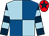 Light blue and royal blue (quartered), dark blue and light blue hooped sleeves, red cap, dark blue star (Mr R A Ross)