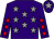 Purple, grey stars, purple sleeves, red stars, purple cap, grey star (McHugh And Beckford)