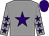 Grey, purple star, grey sleeves, purple stars, purple cap (John & Linda Oldroyd)