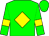 Green, yellow diamond, yellow bars on sleeves (Eastham, Richard And Truett, Wilbur)