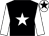 Black, white star and sleeves, white cap, black star (Mr Stewart A Lewis Racing)