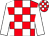 Red and white check, white sleeves (Exors Of The Late Mr J Parfitt)