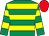 Emerald green, yellow hoops, red cap (Mr John P McManus)