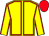 Yellow, red seams, red cap (Deborah Collett & M J Watson)