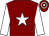 Maroon, white star & sleeves, hooped cap (Mrs L Carr)