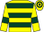 Yellow, dark green hoops and armlets (Mr Andrew Jenkins)