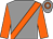 Grey, orange sash, sleeves and hoop on cap (Mr George Goring)
