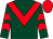 Dark green, red chevron & chevrons on sleeves, red cap (Martin Bourke)