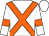 White, orange cross sashes, orange armlet, white cap (Romans & I Syndicate)
