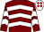 Maroon & white chevrons, white cap, red spots (Catherine G Donoghue)