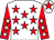 White, red stars, red sleeves, white stars, white cap, red star (Mrs Mary E O'Donnell)