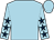 Light blue, dark blue stars on sleeves (H G Racing)