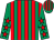 Emerald green and red stripes, emerald green sleeves, red stars (Mr Einsley Harries)