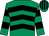 Emerald green, black chevrons, hooped sleeves, striped cap (Mr Barry Leavy)