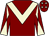 Maroon, beige chevron, diabolo on sleeves and stars on cap (Littlethorpe Park Racing)