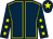 Dark blue, yellow seams, dark blue sleeves, yellow stars, dark blue cap, yellow star (The Ordnance Hill Syndicate)