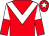 Red, white chevron, halved sleeves, red cap, white star (Sport Racing Club)