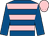 Royal blue & pink hoops, royal blue sleeves, pink cap (E P Cogan)