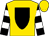 Gold, black shield, black and white hooped sleeves, gold cap (Carter, George A , Lambert, Jeffrey And Storey, Chuck)